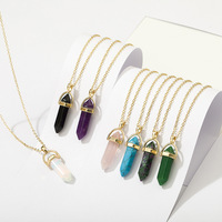 SSeeSY pierres précieuses chaîne plaquée or cristal naturel mode bijoux en pierre gemme colliers pour femmes hommes