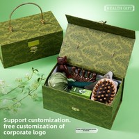 Coffret Cadeau Bien-être Pratique : Kit de Massage Minimaliste Moderne avec Fleurs en Soie pour la Fête des Enseignants et les Anniversaires