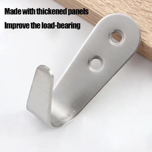Gancho de acero inoxidable <span class=keywords><strong>en</strong></span> forma de L gancho individual Hotel hogar <span class=keywords><strong>armario</strong></span> decoración soporte <span class=keywords><strong>armario</strong></span> accesorio gancho - Product Image 6