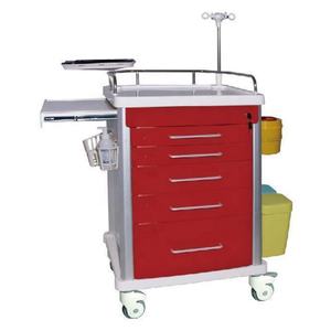 Fabrikant Op Maat Goedkope Medische <span class=keywords><strong>Trolley</strong></span> Abs Noodtrolley Met Slot Vijf Laden Ziekenhuis Verpleegwagen Crash Cart <span class=keywords><strong>Icu</strong></span> - Product Image 4