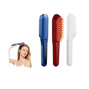 <b>Electric</b> Scalp <b>Massage</b> Comb With Dual Light Therapy High Frequency Vibration For Hair Care Home Salon Use Rechargeable Portable - Product Image 1