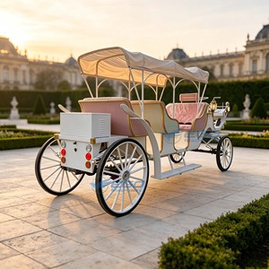 รถม้าไฟฟ้าชมวิวสีชมพูคุณภาพสูงปี 2026 สไตล์เจ้าหญิงซินเดอเรลล่า สามารถปรับแต่งได้ - Product Image 2