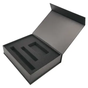 高品质印刷磁性盒豪华折叠化妆品精油包装礼品盒海绵