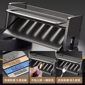 Escurridor de Platos Multifuncional de Acero al Carbono, Tamaño L, Escurridor de Esponjas, Organizador de Fregadero y Encimera - Product Image 3
