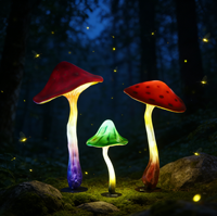 Prise de terre étanche IP65 à LED, lumières en forme de champignon colorées pour l'aménagement paysager extérieur, décoration de cour, éclairage d'ambiance de parc
