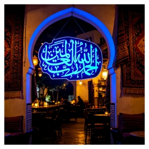 Adesivo Islamico EL con <span class=keywords><strong>Versi</strong></span> del Corano Personalizzati, Dua e Disegni Geometrici Islamici. Decorazioni per il Ramadan, Regali per l'Eid e Spazi Spirituali - Product Image 3