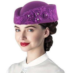 Chapeau de cérémonie pour femmes, chapeau floral pour femmes, adapté aux mariages, aux fêtes et aux événements - Product Image 1