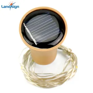 Wholesale Copper Wire Lamp Waterproof Crafts String 30 LED Outdoor Solar Wine Bottle Plug Lights Christmas