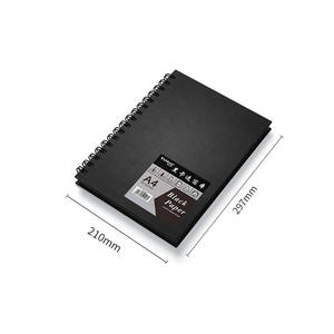 Miehui noir carnet de croquis papier lourd 110gsm papier à dessin noir pour crayons de couleur <span class=keywords><strong>graphite</strong></span> <span class=keywords><strong>craie</strong></span> de charbon de bois - Product Image 2