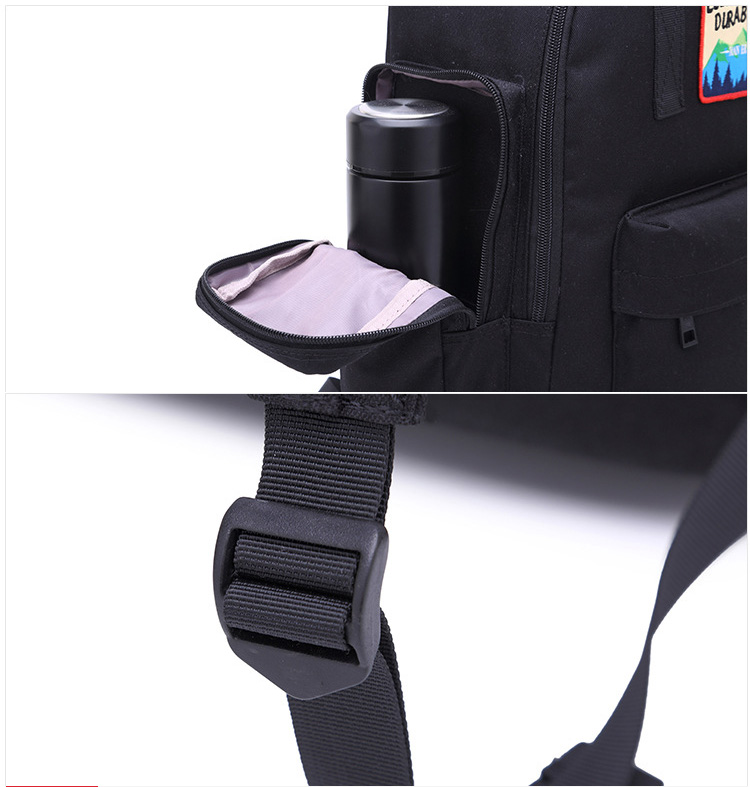 all black backpack