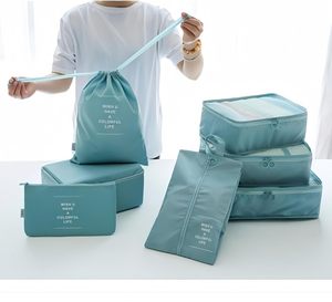 Cubos de Viaje Ligeros para Equipaje, Bolsa de Viaje con Cubos de Embalaje Grandes para Artículos de Aseo, Juego de Bolsas Organizadoras para Maletas - Product Image 1