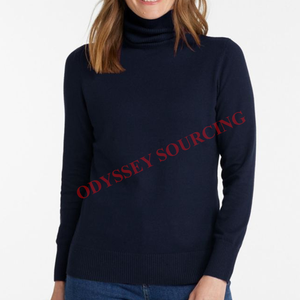 Pull à col roulé pour femmes élégantes avec matériau épais 100% coton Design moderne hiver approprié pour les vêtements de bureau décontractés - Product Image 2