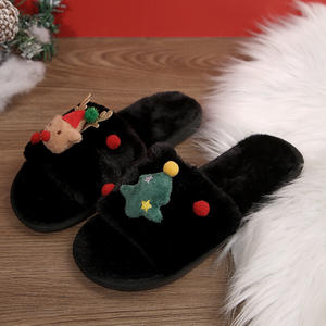 Nouvelles pantoufles en TPR, pantoufles de Noël, pantoufles en peluche, pantoufles pour femmes, pantoufles tendance, prix de gros - Product Image 3
