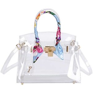 Nuova Borsa <span class=keywords><strong>a</strong></span> Tracolla Impermeabile in PVC Trasparente, Elegante e Versatile per Donne, Stile Spiaggia - Product Image 1