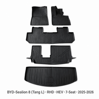 Karpet Mobil 3D TPE untuk BYD-Sealion 8 (Tang L)-RHD-HEV-7S_2025 I Tahan Air I Set Lengkap + Karpet Bagasi OEM/ODM I CE ISO Tanpa Bau