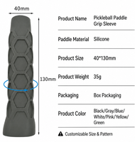 Sarung Pegangan Raket Pickleball Silikon Custom Pabrik, Sarang Lebah Heksagonal Anti-Selip, Peredam Guncangan, Universal