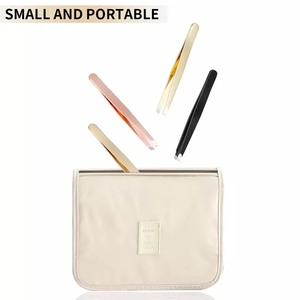Ensemble d'extension de cils en or rose, 2 pièces, pince à épiler en acier inoxydable et ciseaux à lame tranchante, logo personnalisé, outil de beauté - Product Image 4