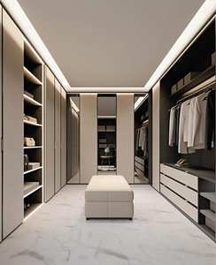 Modern Light Luxury MDF <b>Wardrobes</b> Portable and <b>Folding</b> Cloakroom Furniture for Bedroom and Living Room for Home or Hotel Use - Product Image 2