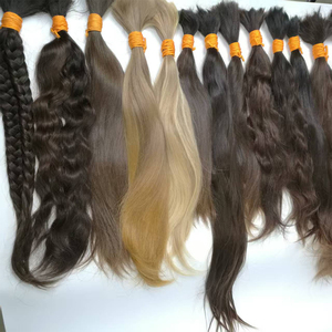Extensión de mechones de pelo trenzado humano rizado birmano virgen ruso eslavo rubio miel europeo sin procesar para pelucas Judías - Product Image 4