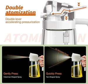 2026 Hot Selling New Arrival 470ml Oil Pot 2 in 1 Olive Oil Spray Bottle Spray/Pour Integrated Oil Pot - Product Image 3