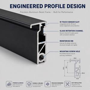 Marco de Bisel de Aluminio Anodizado OEM Personalizado para Pantallas LCD de 32, <span class=keywords><strong>43</strong></span>, 55, 65, 75, 86 y 98 Pulgadas, Fabricante de Monitores de Señalización Digital para TV - Product Image 3