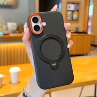 Coque de protection magnétique rotative à 360 degrés, mate et givrée, pour iPhone 17 Pro Max, Air 16 Pro Max Plus, 15 Pro Max Plus, 16e