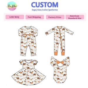 <span class=keywords><strong>Combinaison</strong></span> de haute qualité en gros pour enfants, pyjama bébé en tissu de bambou, vêtements pour bébés, barboteuse personnalisée pour enfants - Product Image 5