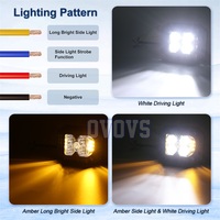 OVOVS Lampe de travail LED étanche de 40W à montage encastré pour camion hors route