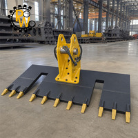 Accessoire de ballester hydraulique pour balles de 15-20 tonnes, avec dents résistantes à l'usure, pour la remplacement des attaches de poutres de pont, compatible CAT