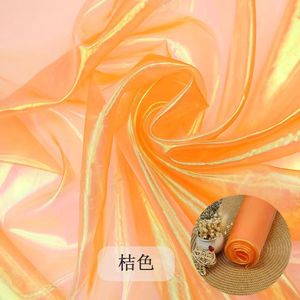 Beautiful Fashion Color Laser Decorative <strong>Cloth</strong> <strong>Organdy</strong> Wedding Dress Skirt Organza Mesh Gauze Fabric - Product Image 3