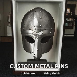 เข็มสำหรับซื้อขายหมวกโลหะมีปกเสื้อเกราะแบบใช้มือพิมพ์ตัวอักษรชุบทองขัดเงาโลโก้ตามสั่ง - Product Image 5