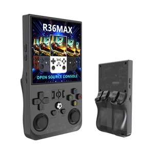 R36 Max 128 Go 4 pouces Console de jeu rétro Linux Console de jeu de poche <span class=keywords><strong>Hald</strong></span> Held 25 émulateurs classiques Console de jeu portable - Product Image 1