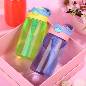 All'ingrosso personalizzato Bpa Free portatile 500Ml chiaro Tritan Sport scuola di viaggio bottiglia di acqua per bambini con paglia - Product Image 3