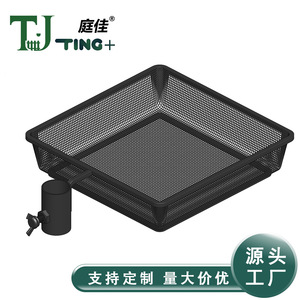 Comedero para pájaros moderno de metal, rectangular, pequeño, duradero, para patio exterior, modelo TJ 041 - Product Image 3