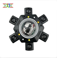 Projecteur de scène à tête mobile stroboscopique Vajra Kaleidoscope à six bras, activé par la voix, 150W, LED RGBW blanc chaud, DMX512