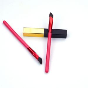 Pinceaux cosmétiques de cheveux synthétiques de brosse de maquillage de sourcil angulaire rose chaud - Product Image 2