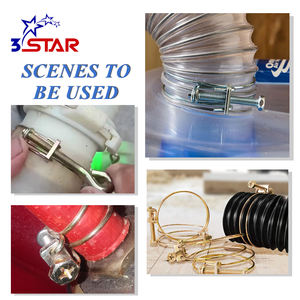 Metall Doppel draht verstellbares rundes Clip-Rohr 16mm 18mm Schlauch klemme für Rohrleitung dichtung - Product Image 5