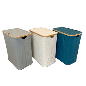 Tùy Chỉnh Logo Chất Lượng Cao Oxford Folding <span class=keywords><strong>Hamper</strong></span> Linh Hoạt Chia Có Thể Gập Lại Giỏ Giặt Với Bìa - Product Image 1