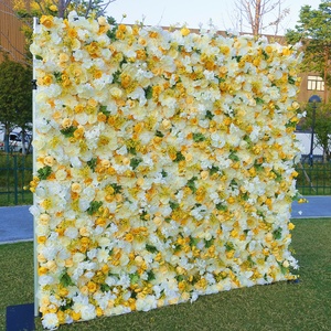 Factory Custom 5D Handmade Artificial <b>Flower</b> <b>Wall</b> Background Internet Popular Check-in Photo <b>Wall</b> Wedding Ceremony Event - Product Image 2
