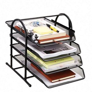 Metal <b>File</b> Cabinet <b>Organizer</b> Desktop Storage Rack Document Stand <b>File</b> Holder Office Supplies - Product Image 1