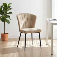 Chaise de salle à manger moderne en similicuir rembourrée avec coque, hauteur réglable, pour la maison, le bureau et la salle de bain (DC-3016)