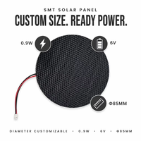 Mini-panneau solaire circulaire personnalisé Sunpower ETFE 5V 0.9W pour lampadaire circulaire, module de contrôle IoT 6V 18V SMT
