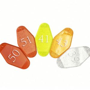 Wholesale Custom Retro Vintage <b>Plastic</b> <b>Key</b> <b>Chains</b> Bulk Sublimation Blank Keychain for Motel & Hotel <b>Key</b> Tag - Product Image 1