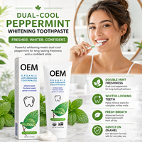 Dentifrice Blanchissant Double Menthe Direct Usine Personnalisable Anti-caries Efficace pour Éliminer les Taches Buccales