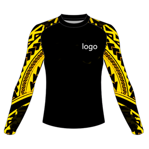 Fournisseur d'usine : Rashguard pour hommes à impression personnalisée, T-shirt de compression, Rashguard pour hommes sous marque privée, Hauts Rashguard pour hommes, Vêtements de sport respirants à séchage rapide - Product Image 2