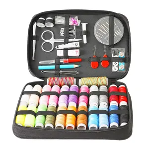 Kit de couture Portable pour adultes, bricolage, pour débutant à la maison avec ciseaux, aiguilles à fil, ensemble fournitures de couture