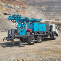 Machine de Forage de Puits d'Eau Hydraulique Diesel Montée sur Camion 100m 200m 300m avec Compresseur d'Air et Pompe à Boue