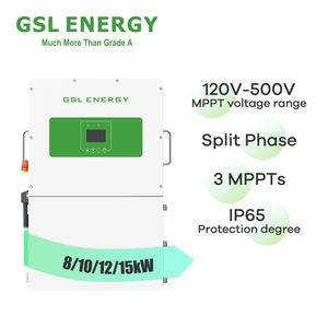 อินเวอร์เตอร์พลังงานแสงอาทิตย์ GSL ENERGY 8KW 10kw 15KW แบบเฟสเดียว ประสิทธิภาพ 98% รุ่น DC/AC อินเวอร์เตอร์ไฮบริดแบบกริดอัจฉริยะ รองรับการเชื่อมต่อสองระบบ - Product Image 2