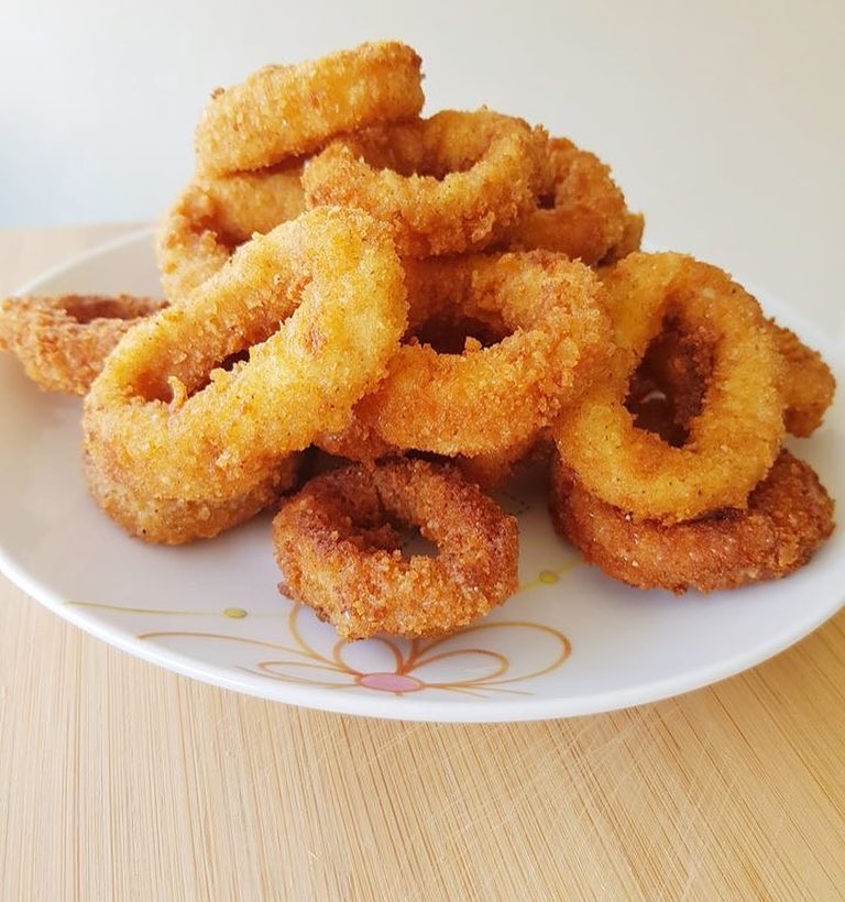 Prepared Crispy Seafood Calamari Ring Breaded Squid Tentacles Crumbed Squid Rings Pre-Fried Seafood Dishes in Stock
