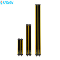 SAKADY Capteur de sécurité à rideau lumineux infrarouge haute résolution IP65 avec portée de détection de 0,3 à 7 m et réinitialisation automatique de type doigt
